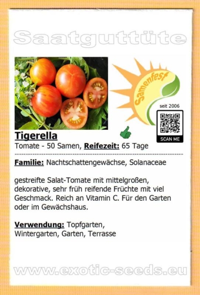 Tomate * Tigerella * 50 Samen